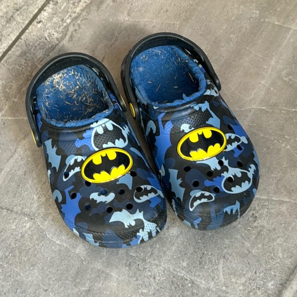 Batman Crocs with Liners-Blue Camo 12C